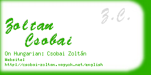 zoltan csobai business card