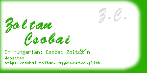 zoltan csobai business card